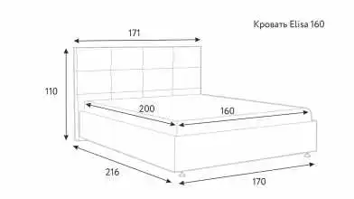 Мягкая кровать Elisa с прямоугольной стяжкой изголовья Askona фотография товара - 3 - превью