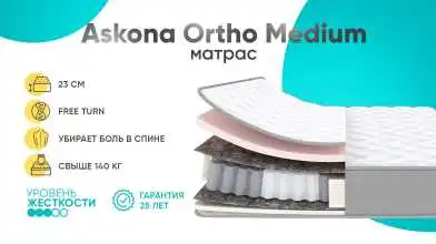 Матрас Askona Ortho Medium Askona изображение товара - 1 - превью