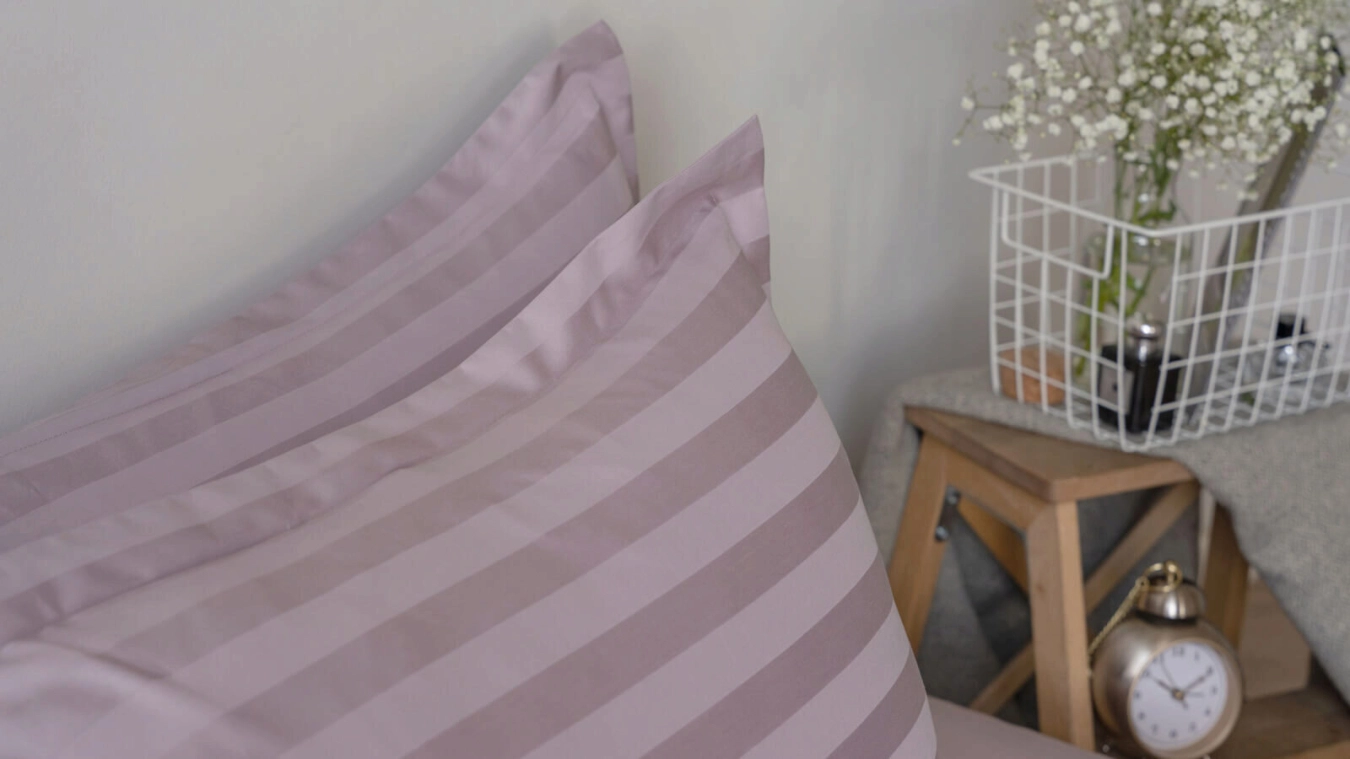 Постельное белье Askona Comfort Stripe, цвет Фиалковый, 100% хлопок, без простыни Askona фото - 4 - большое изображение