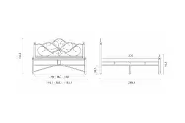 Кованая кровать LUARA, цвет чёрный Askona фото - 10 - превью
