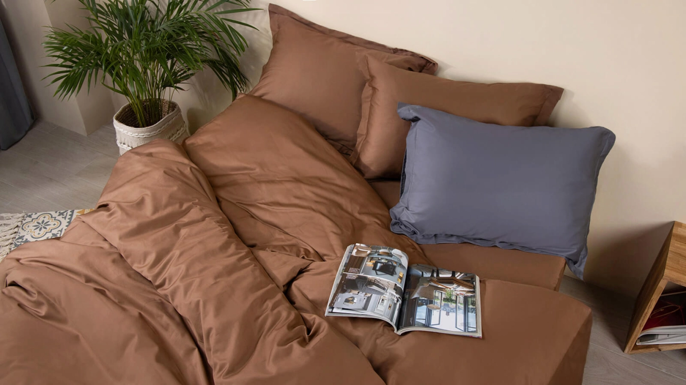 Постельное белье Askona Home, цвет Шоколад, 100% хлопок, без простыни Askona фото - 5 - большое изображение